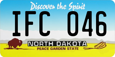 ND license plate IFC046
