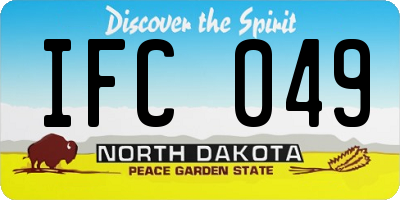 ND license plate IFC049