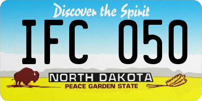 ND license plate IFC050