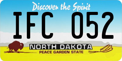 ND license plate IFC052