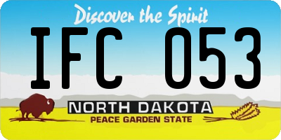 ND license plate IFC053