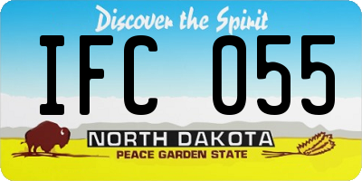 ND license plate IFC055