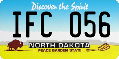ND license plate IFC056