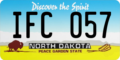ND license plate IFC057