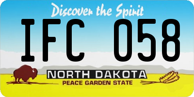 ND license plate IFC058