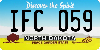 ND license plate IFC059