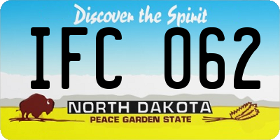 ND license plate IFC062