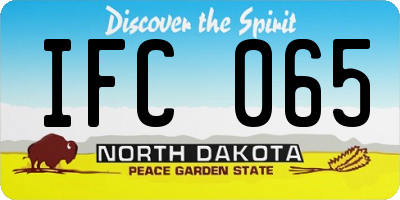 ND license plate IFC065