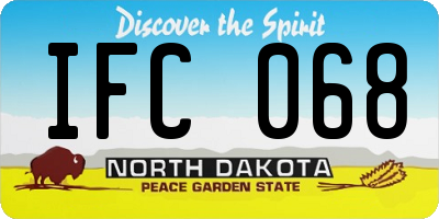 ND license plate IFC068