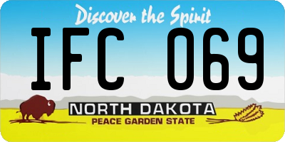 ND license plate IFC069