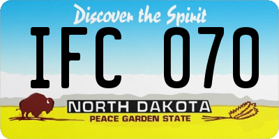 ND license plate IFC070