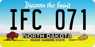 ND license plate IFC071