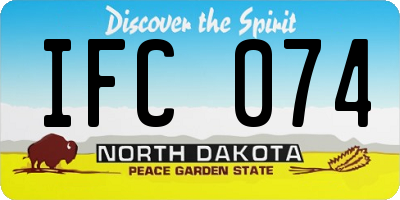 ND license plate IFC074