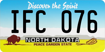 ND license plate IFC076