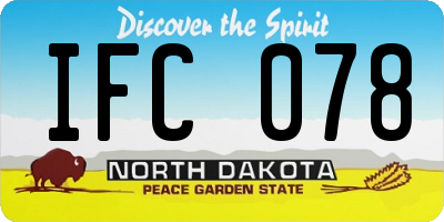 ND license plate IFC078
