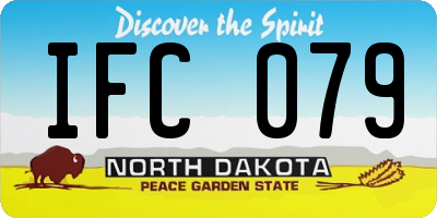 ND license plate IFC079