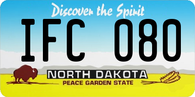 ND license plate IFC080