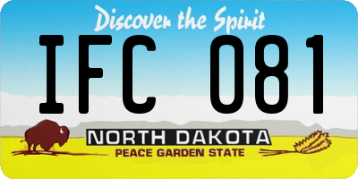 ND license plate IFC081