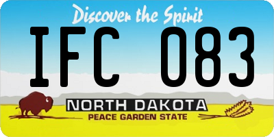 ND license plate IFC083