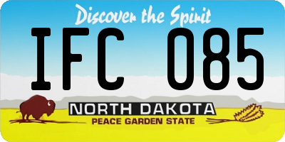 ND license plate IFC085