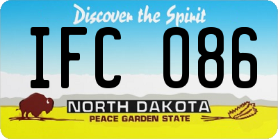 ND license plate IFC086