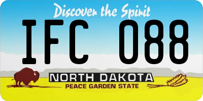 ND license plate IFC088