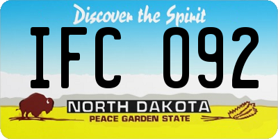 ND license plate IFC092