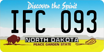 ND license plate IFC093
