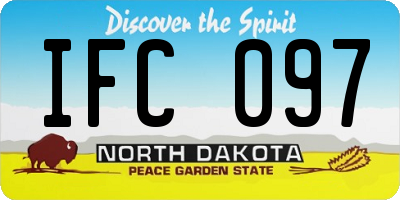 ND license plate IFC097