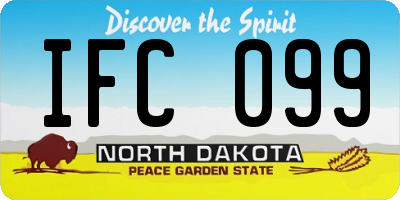 ND license plate IFC099