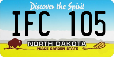 ND license plate IFC105