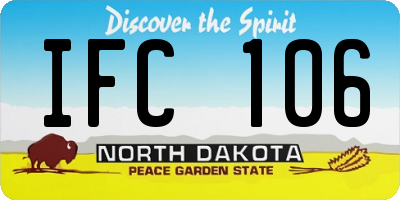 ND license plate IFC106