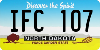 ND license plate IFC107
