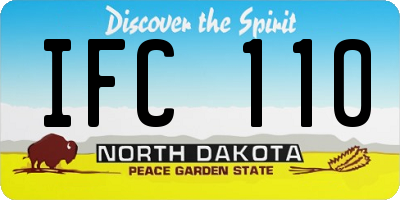 ND license plate IFC110