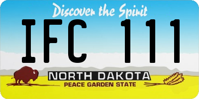 ND license plate IFC111