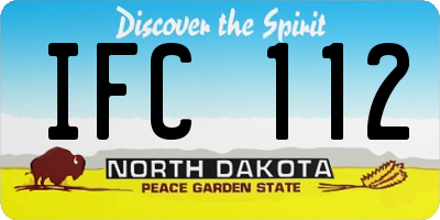 ND license plate IFC112