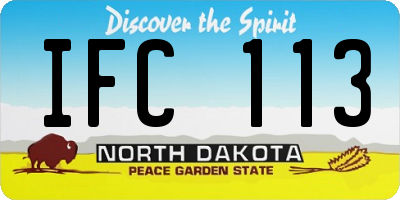 ND license plate IFC113