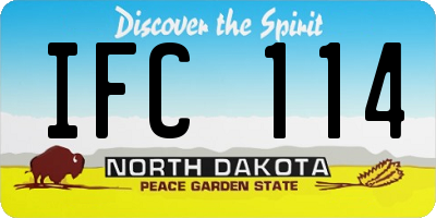 ND license plate IFC114