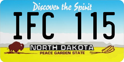 ND license plate IFC115
