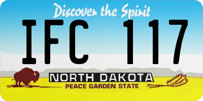 ND license plate IFC117