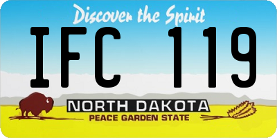 ND license plate IFC119