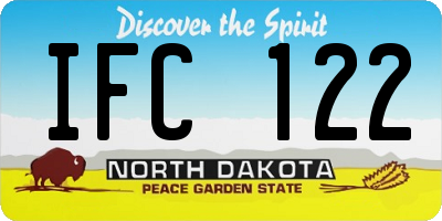 ND license plate IFC122