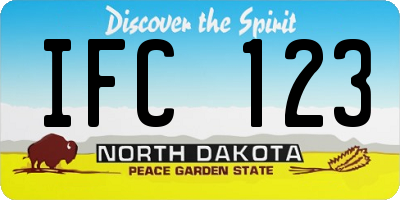 ND license plate IFC123