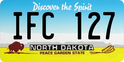 ND license plate IFC127