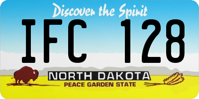 ND license plate IFC128