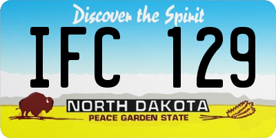 ND license plate IFC129