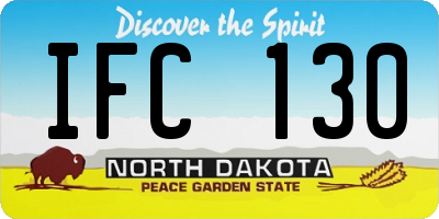 ND license plate IFC130