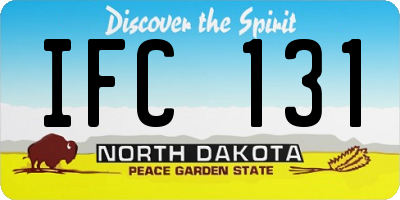 ND license plate IFC131