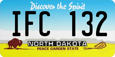 ND license plate IFC132