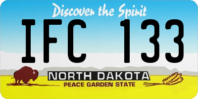 ND license plate IFC133